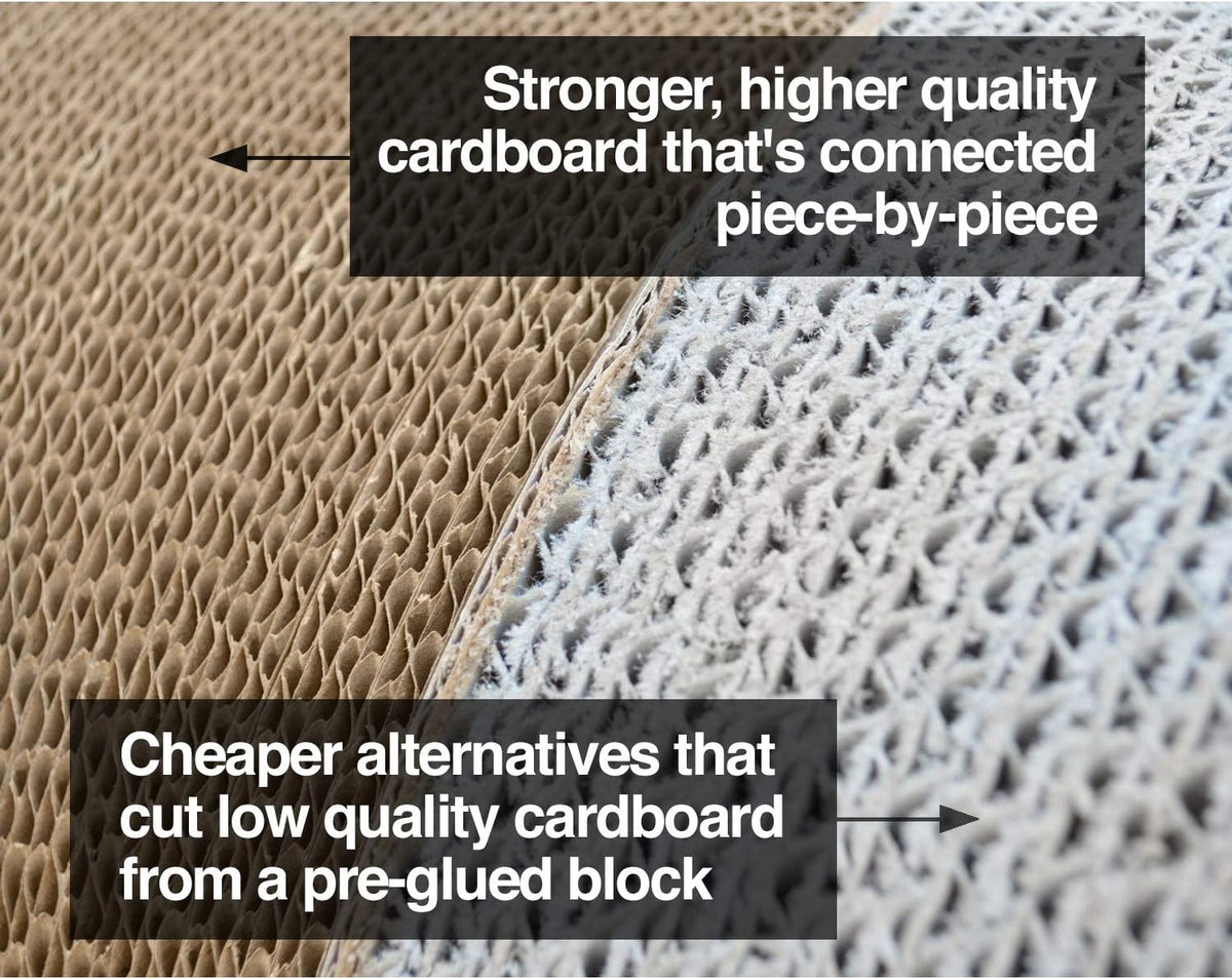3-Sided Vertical Cat Scratching Post - Dimensions: 18" x 10.5" x 15.9