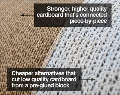 3-Sided Vertical Cat Scratching Post - Dimensions: 18" x 10.5" x 15.9