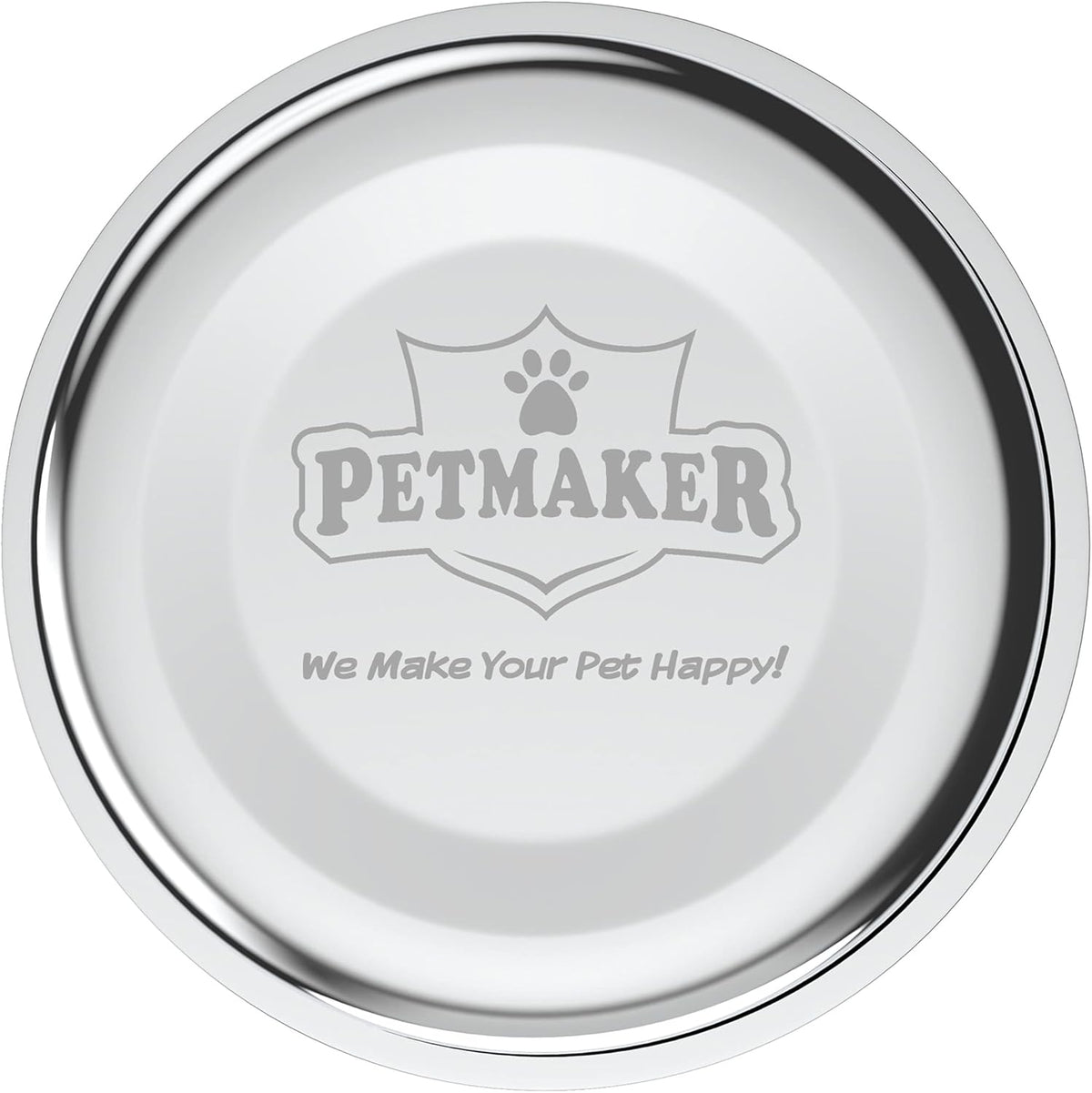 Set of 2 Stainless Steel Dog Bowls - 40 Oz Pet Bowls with Decorative Stand - Metal Food and Water Dishes for Large Dogs - Essential Puppy Accessories (Silver/Black)
