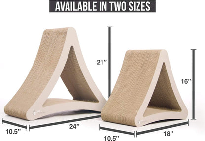 3-Sided Vertical Cat Scratching Post - Dimensions: 18" x 10.5" x 15.9