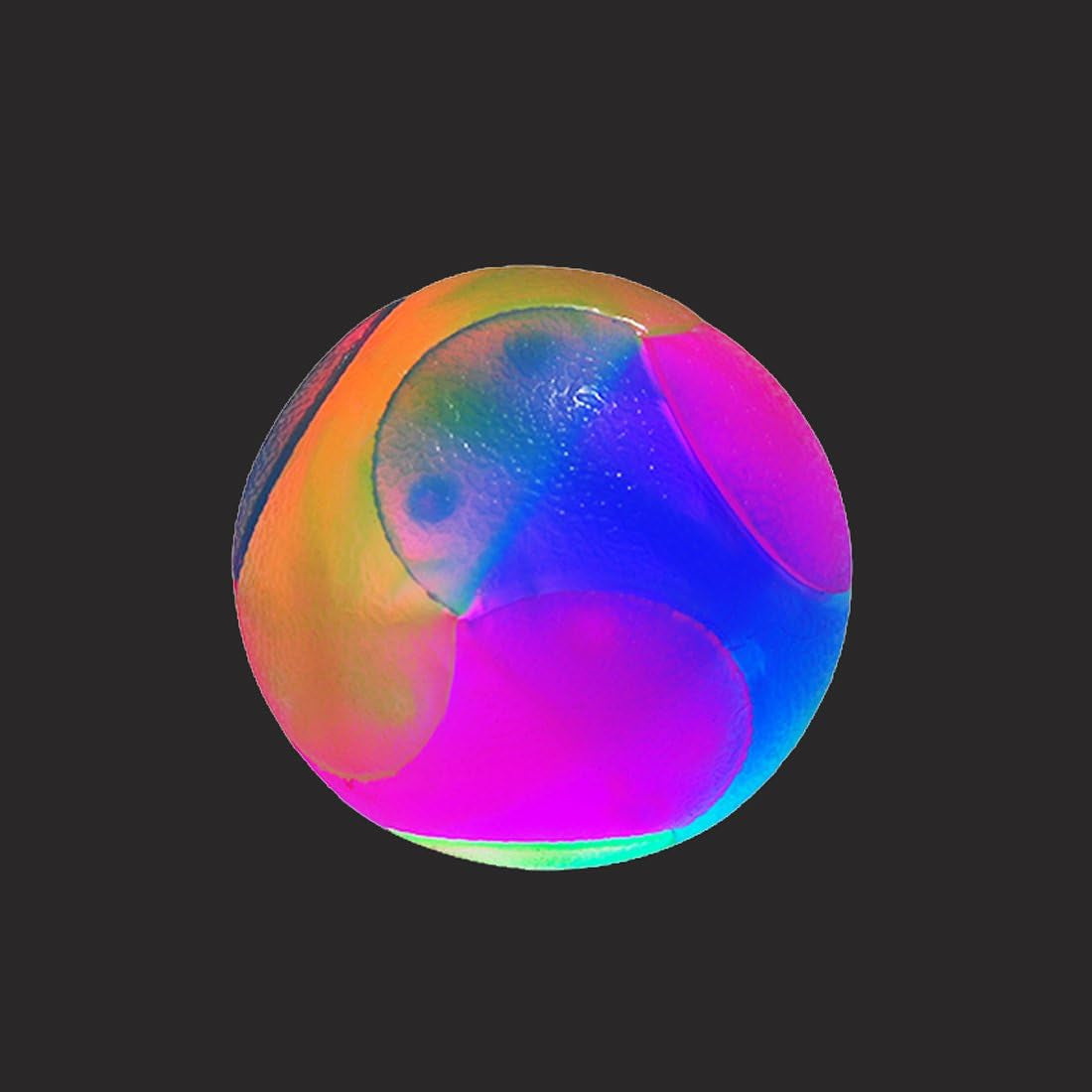 LED Illuminated Dog Balls - Glow in the Dark Flashing Elastic Pet Toys for Puppies, Cats, and Dogs (Set of 2)