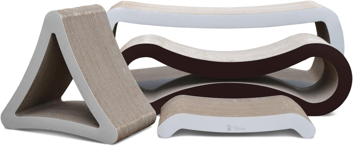 3-Sided Vertical Cat Scratching Post - Dimensions: 18" x 10.5" x 15.9