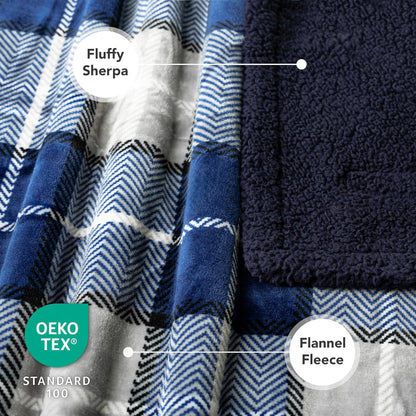 Waterproof Dog Blanket for Small Puppy Cat, 29X40, Plaid Light Grey