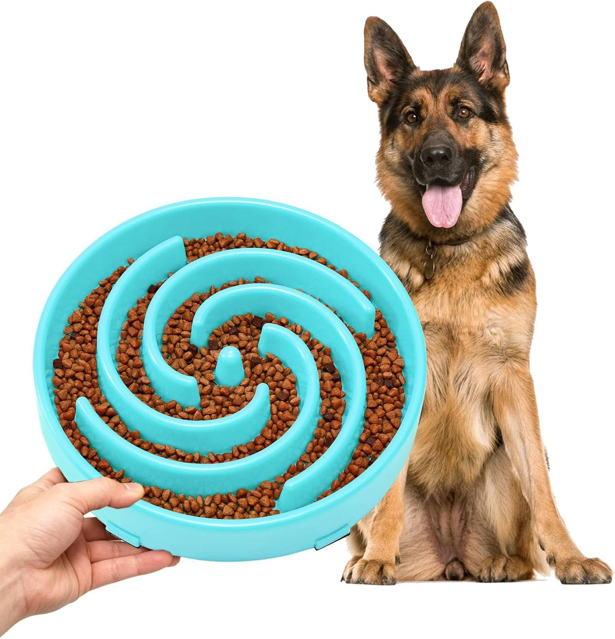 Slow Feeder Bowl for Large and Medium Dogs - Anti-Gulping Design to Pr