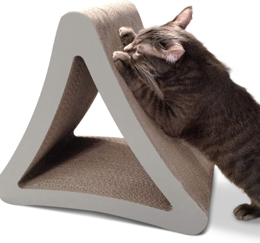 3-Sided Vertical Cat Scratching Post - Dimensions: 18" x 10.5" x 15.9